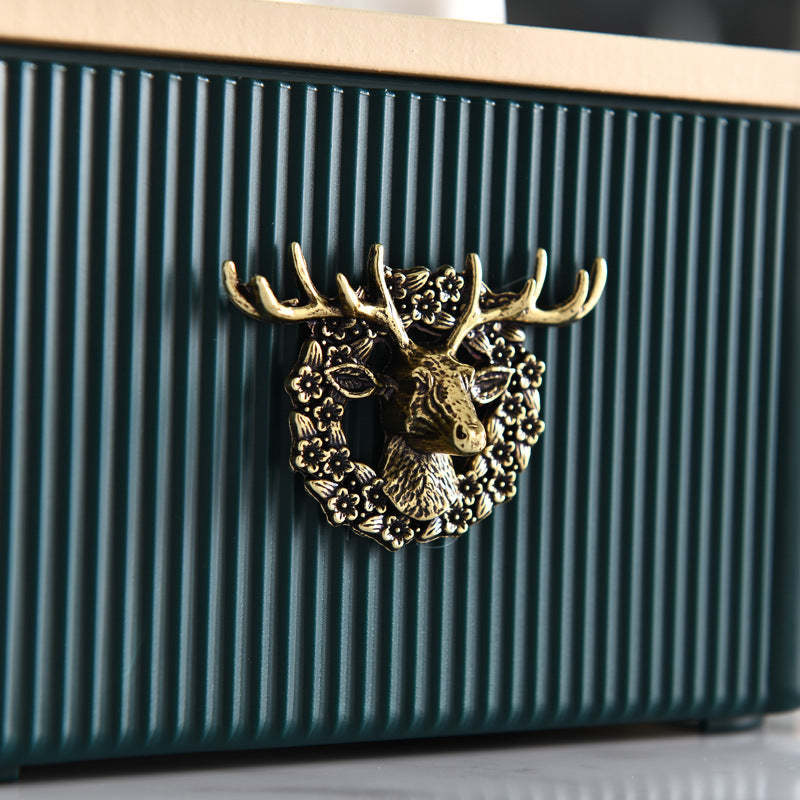 Portafazzoletti Decorativo con Cervo - Design Nordico per Casa e Auto